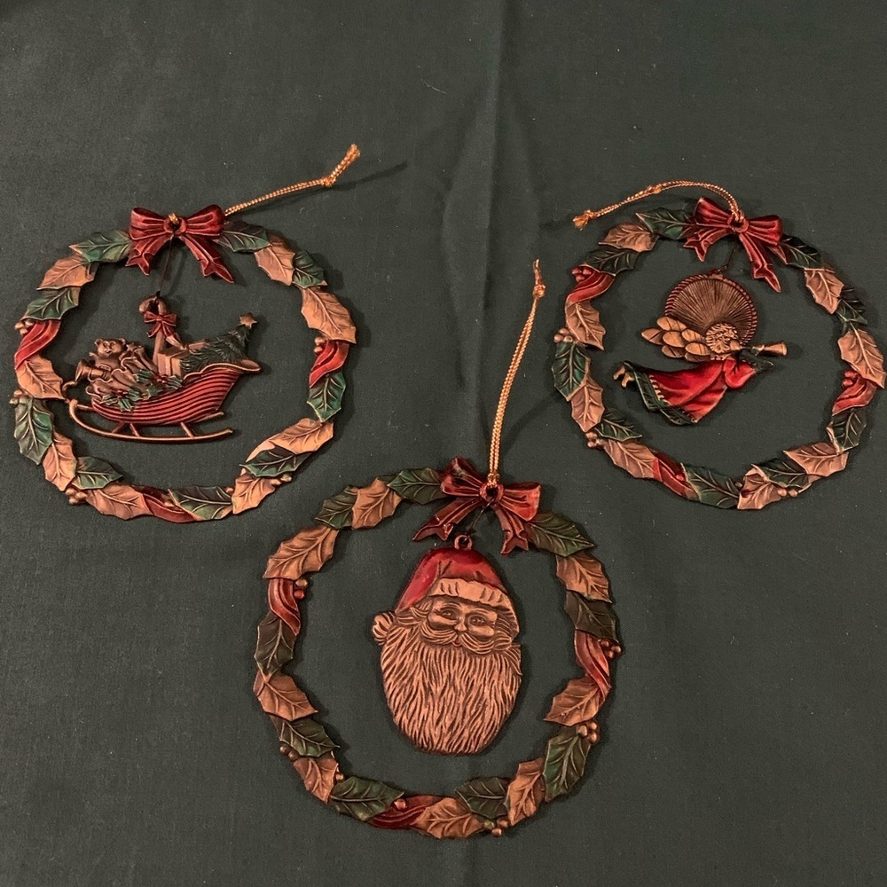 Set of 3 Vintage 1990’s RUSS Heirloom Collection Ornaments